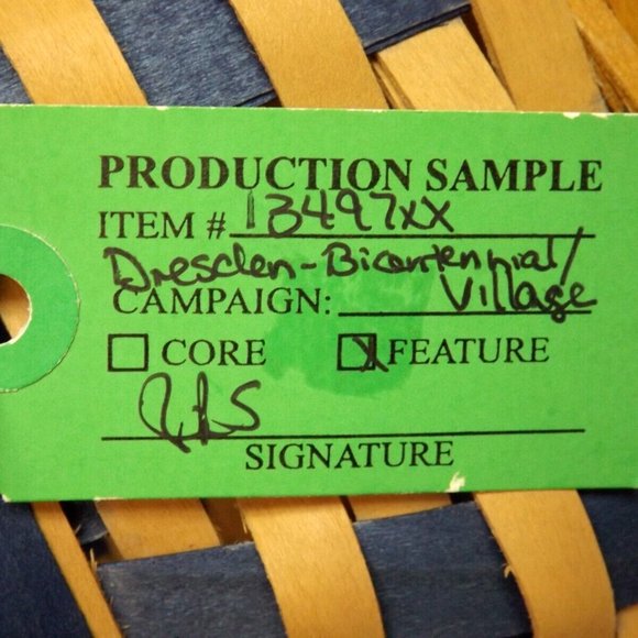 Longaberger 2017 Dresden Bicentennial Basket Rare Manufacture Production Sample - Picture 15 of 16